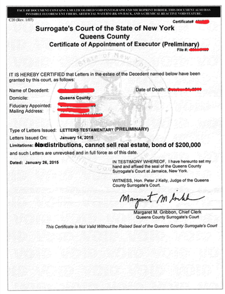 Letter Of Execuroship Requirements / New York Letters Testamentary / Guarantee letter requirements vary depending on the type of payer.