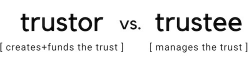 trustor vs. trustee