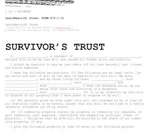 Survivor's trust